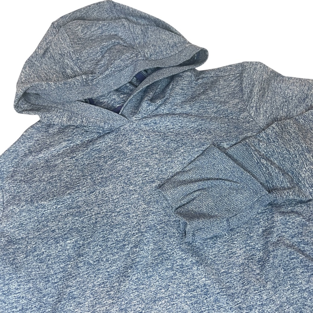 Athleta Girl Uptempo‎ Hooded Top L/12 Blue Space Dye Long Sleeve Pockets